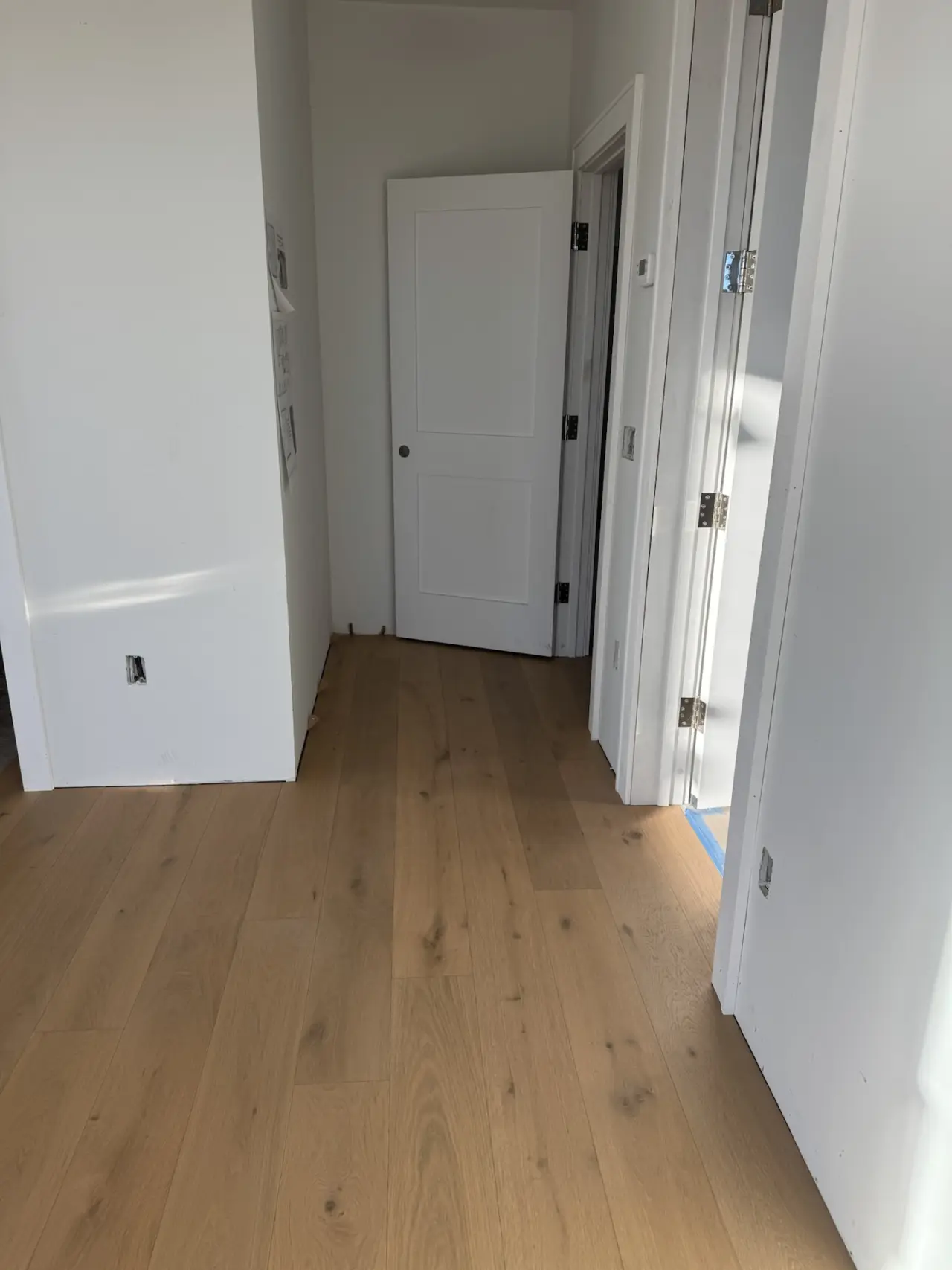 After: Hallway · layout marks to finished floor