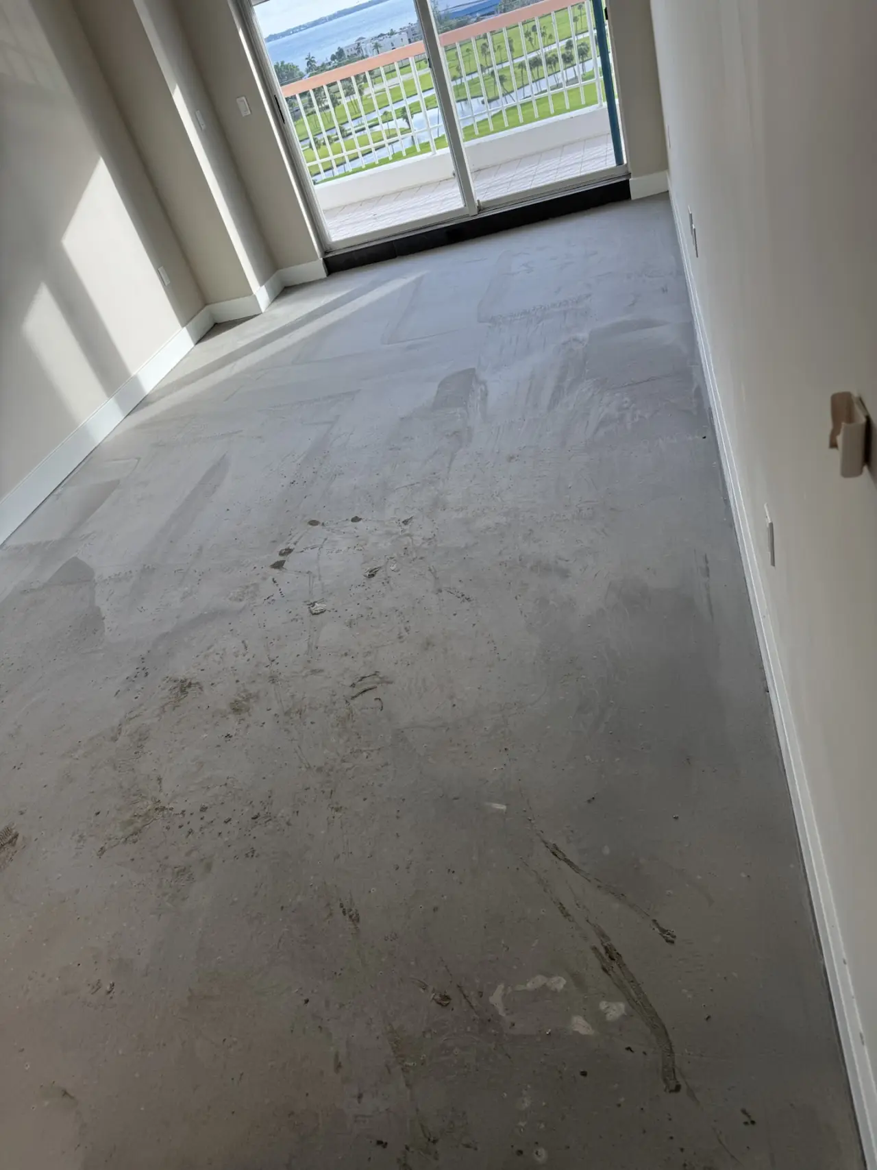 Prep · Self-leveling compound applied throughout, for a smooth and level surface.