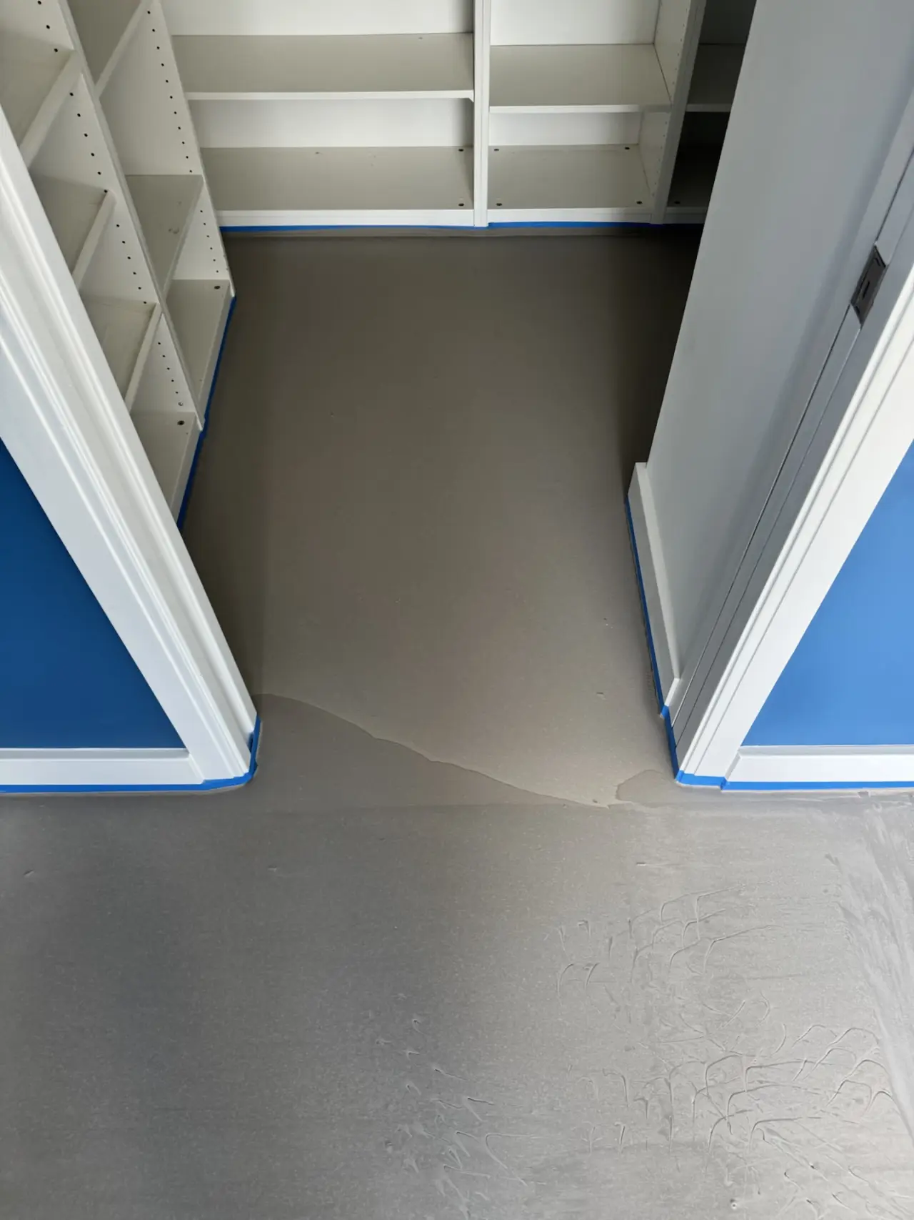 Prep · Self-leveling compound applied throughout, for a smooth and level surface.