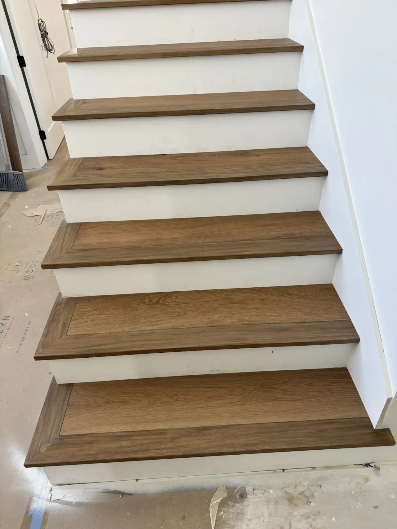 After: Staircase · concrete steps to oak treads