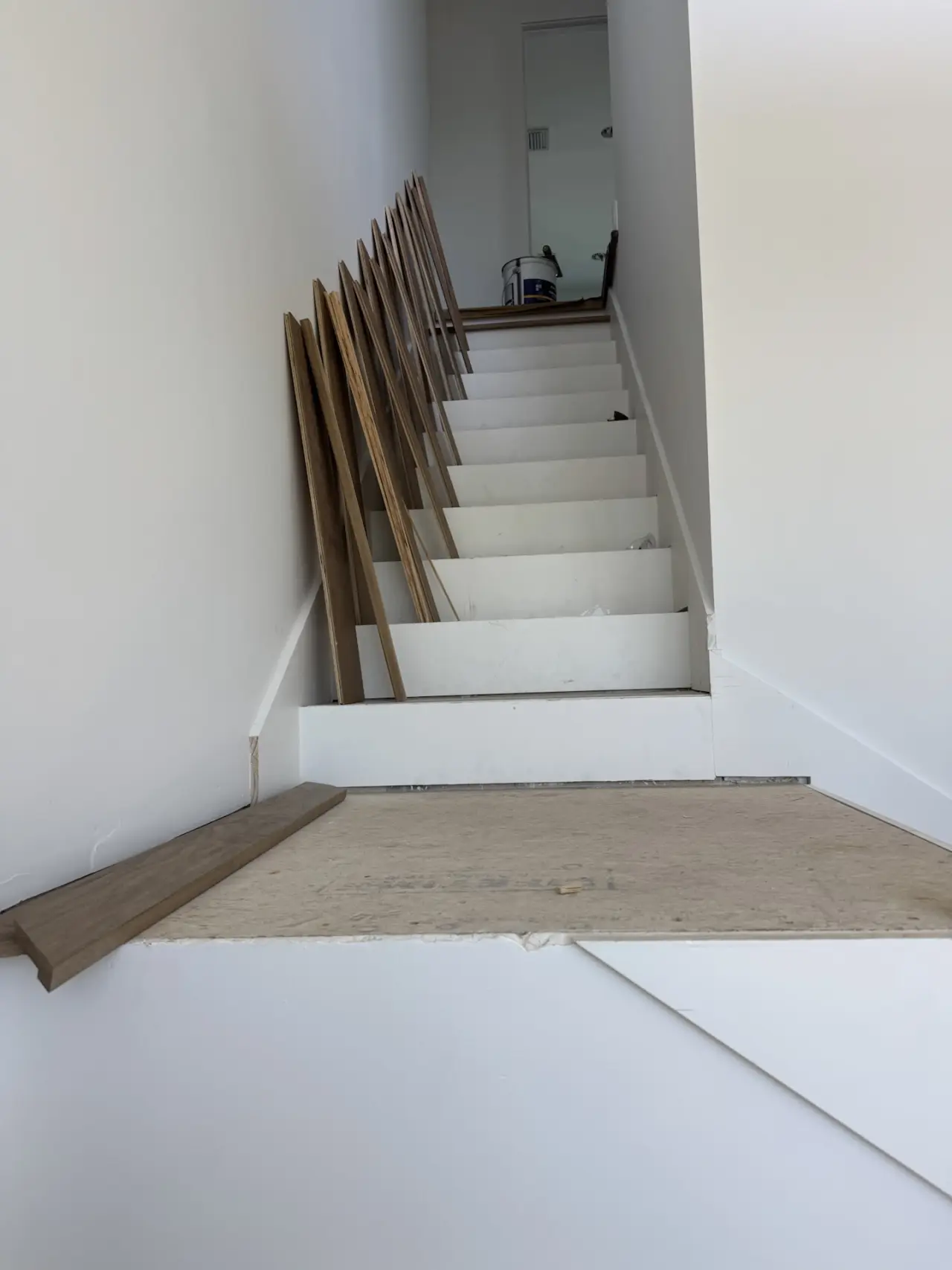Installation · Boards racked out and laid room by room.